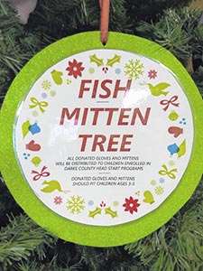 Fish Mitten Tree warms Hands and Hearts