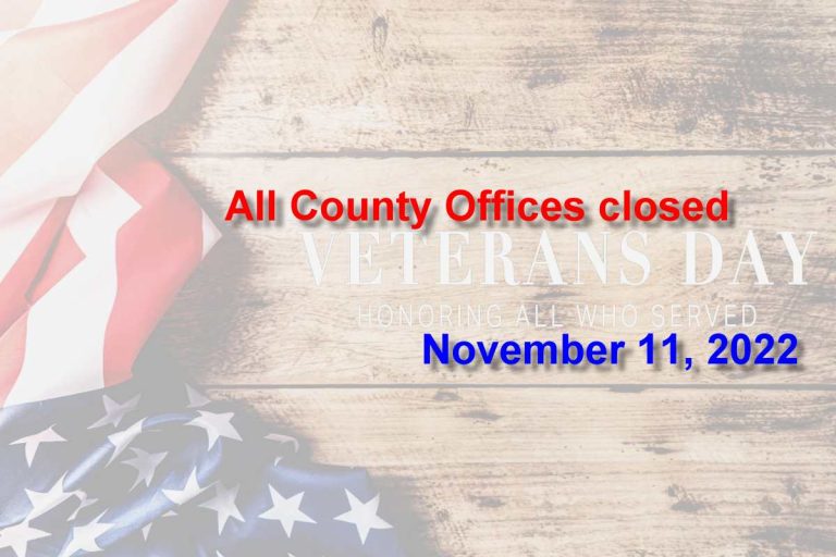 County offices closed