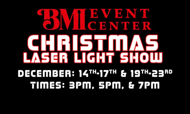 Don’t miss BMI’s public Christmas Laser Light Show