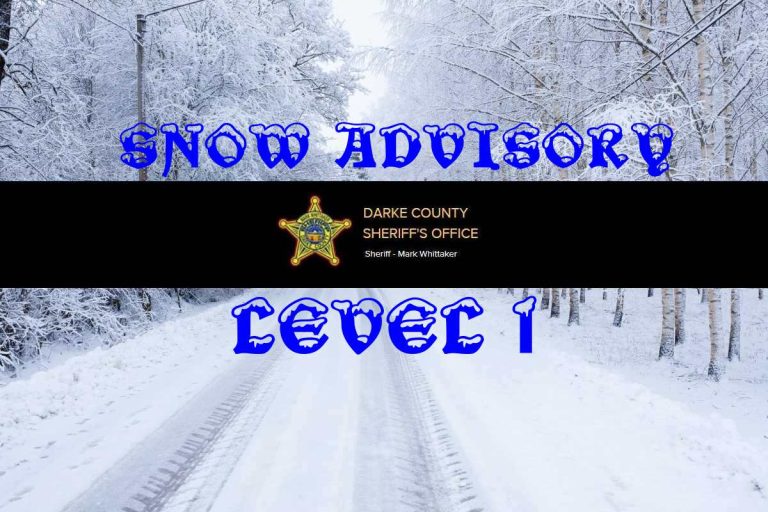 Darke County on Level One Snow Advisory