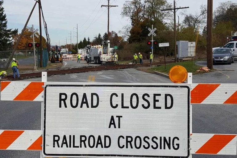 Railroad Crossing in Union City (OH) closed