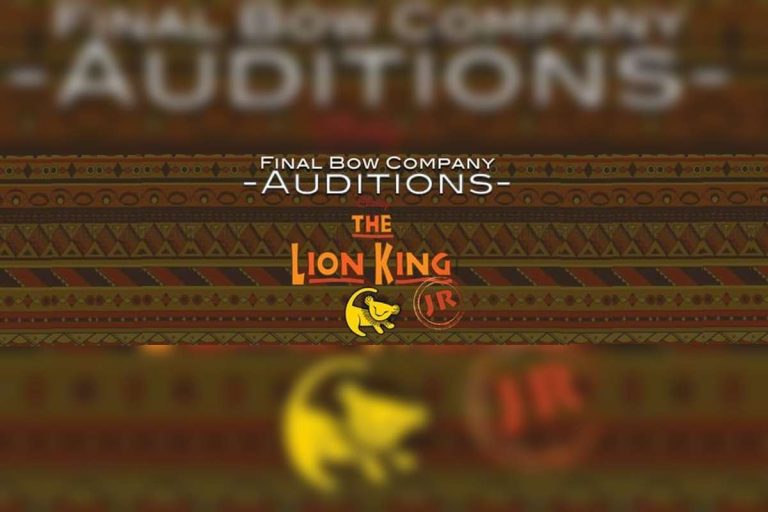 Audition sign ups are now open for Final Bow Company’s Fall Musical Disney’s The Lion King Jr.