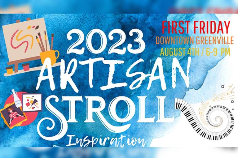Be Inspired by Local Artists at Main Street Greenville’s Artisan Stroll on Friday, August 4th