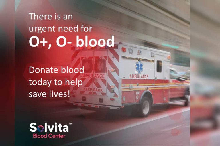 Solvita Blood Center in urgent need of “Type 0” Blood