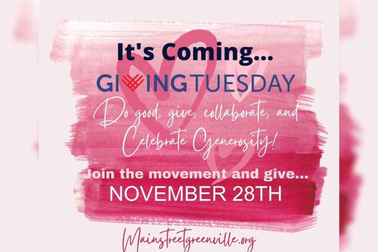 Main Street Greenville is asking for your support on upcoming Giving Tuesday