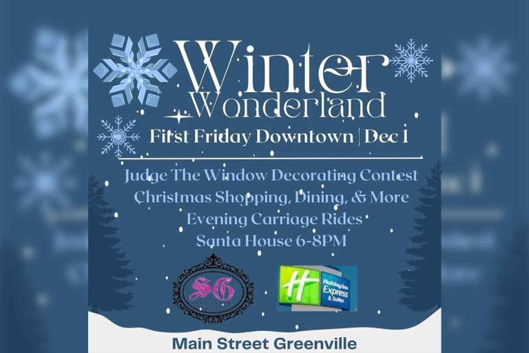 Main Street Greenville Hosts First Friday: Winter Wonderland on Dec. 1