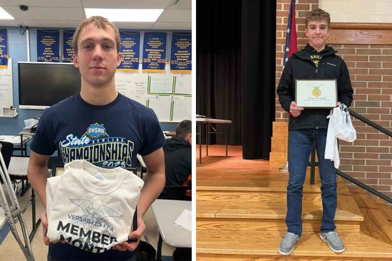 DeMange and Albers Named Versailles FFA Members of the Month