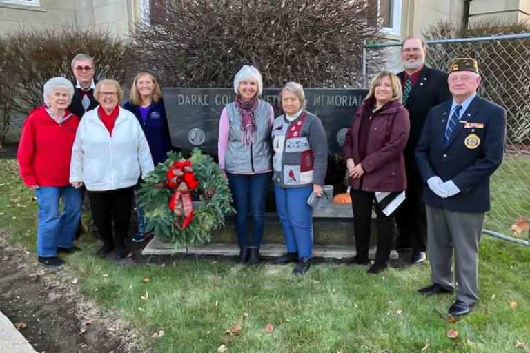 DAR and Garden Club Honors Darke County Veterans Memorial