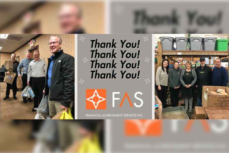 Financial Achievement Services Thanks Community for Donations to Food Drive
