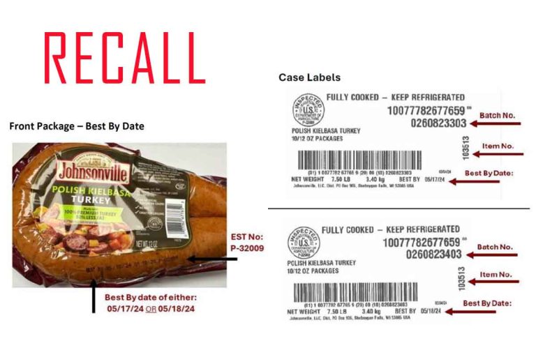 Salm Partners, LLC, Recalls Johnsonville Polish Kielbasa Turkey Sausage Products
