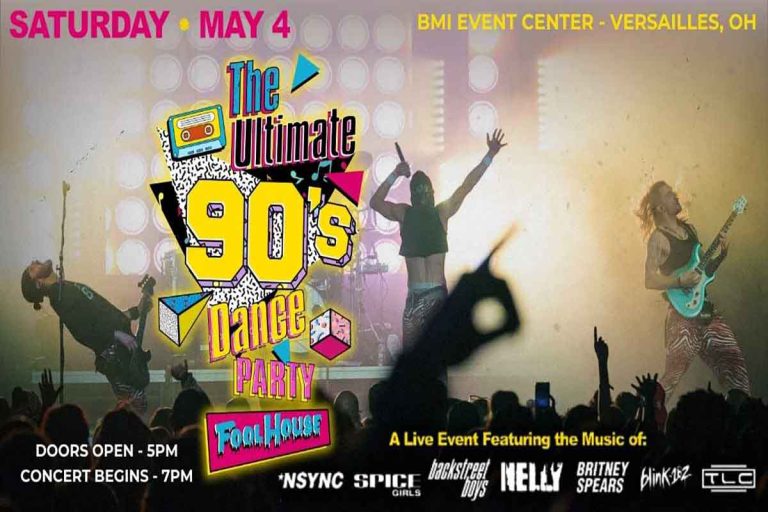 Fool House – The Ultimate 90’s Dance Party at BMI Event Center in Versailles, Ohio on May 4th